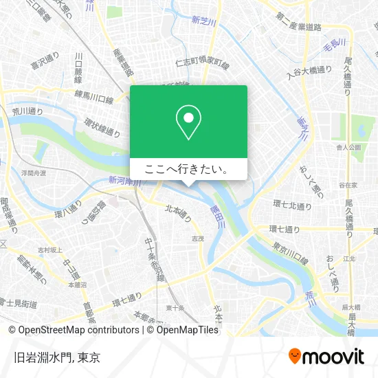 旧岩淵水門地図