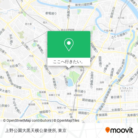 上野公園大黒天横公衆便所地図