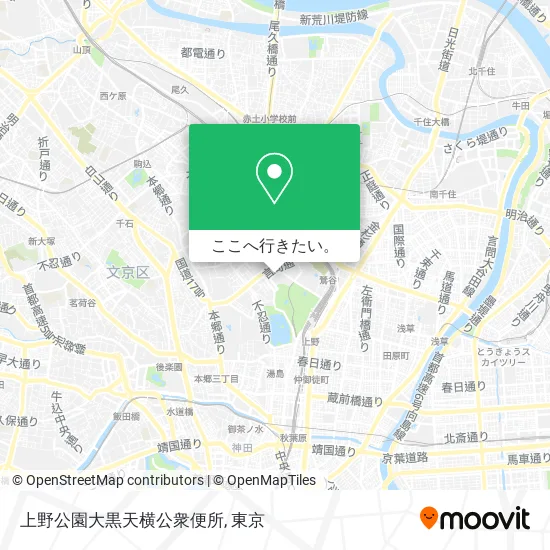 上野公園大黒天横公衆便所地図
