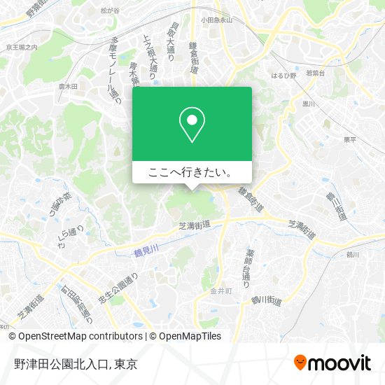 野津田公園北入口地図