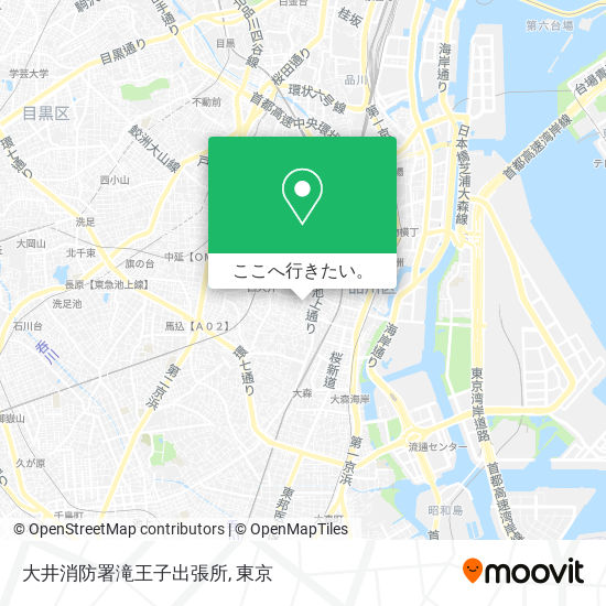 大井消防署滝王子出張所地図