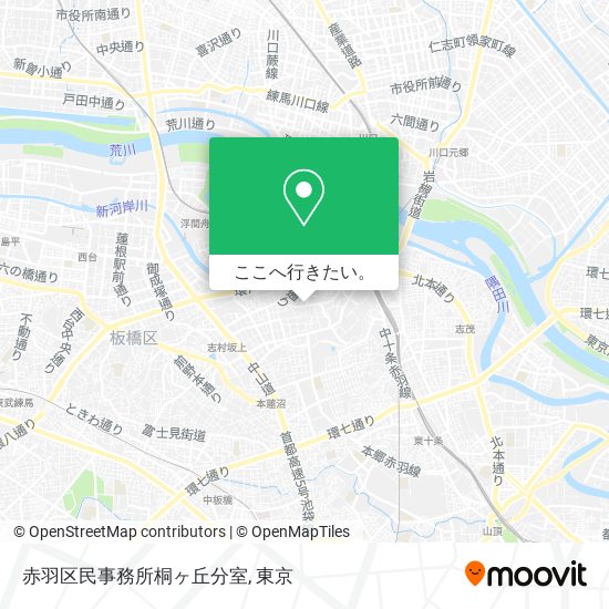 赤羽区民事務所桐ヶ丘分室地図