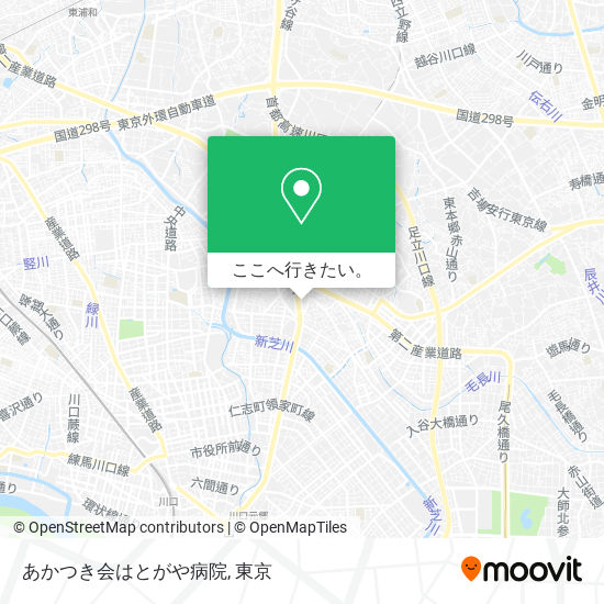 あかつき会はとがや病院地図