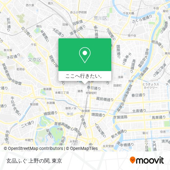 玄品ふぐ 上野の関地図