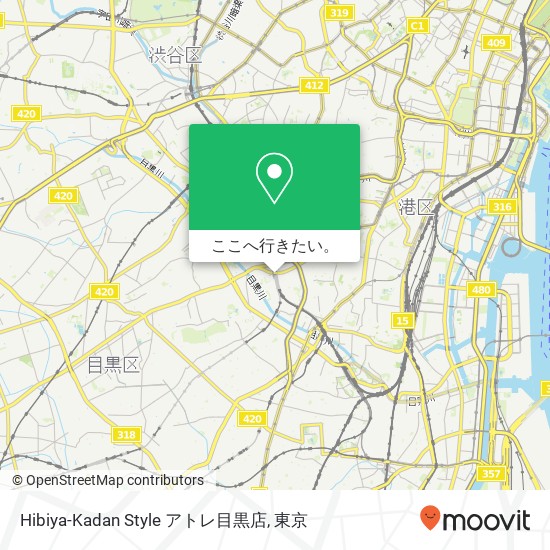 Hibiya-Kadan Style アトレ目黒店地図