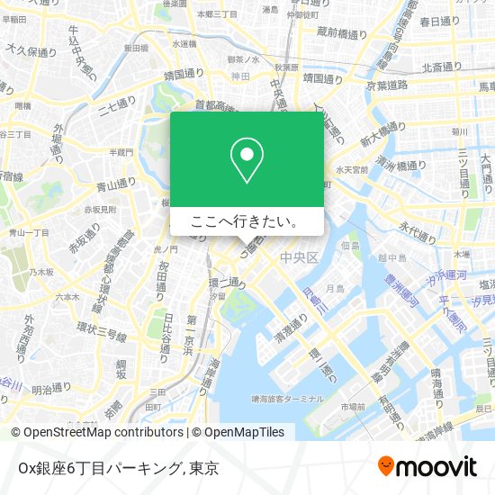 Ox銀座6丁目パーキング地図