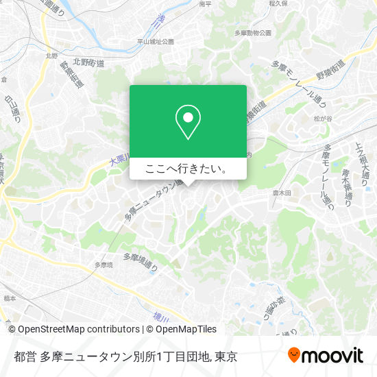 都営 多摩ニュータウン別所1丁目団地地図