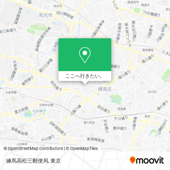 練馬高松三郵便局地図