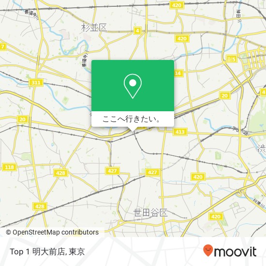 Top 1 明大前店地図