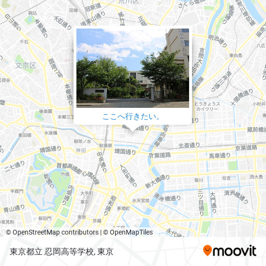 東京都立 忍岡高等学校地図