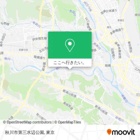 秋川市第三水辺公園地図