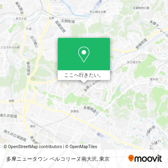 多摩ニュータウン ベルコリーヌ南大沢地図