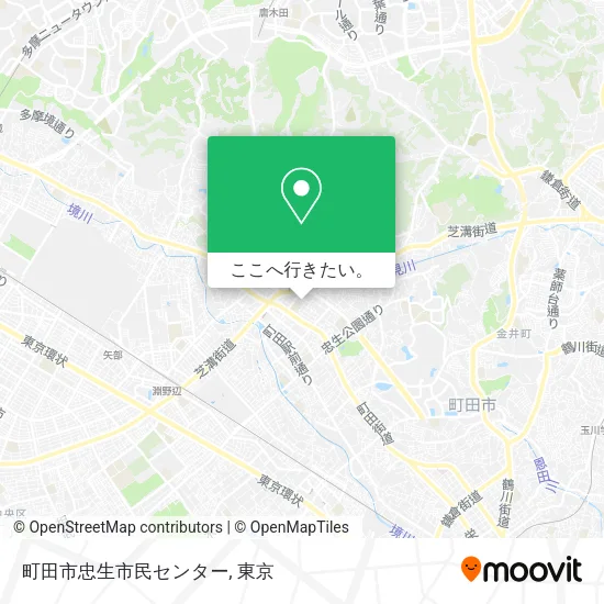 町田市忠生市民センター地図