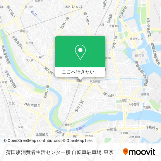 蒲田駅消費者生活センター横 自転車駐車場地図