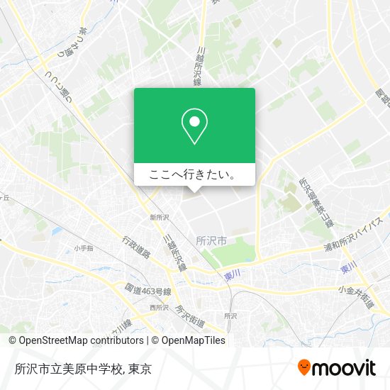 所沢市立美原中学校地図