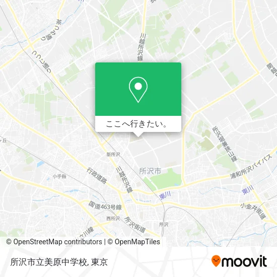 所沢市立美原中学校地図