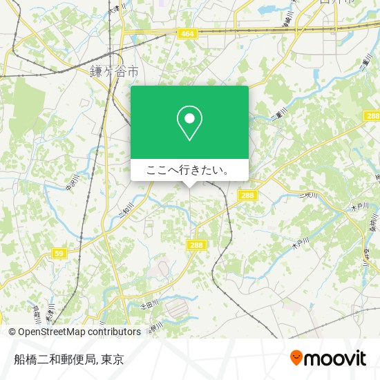 船橋二和郵便局地図