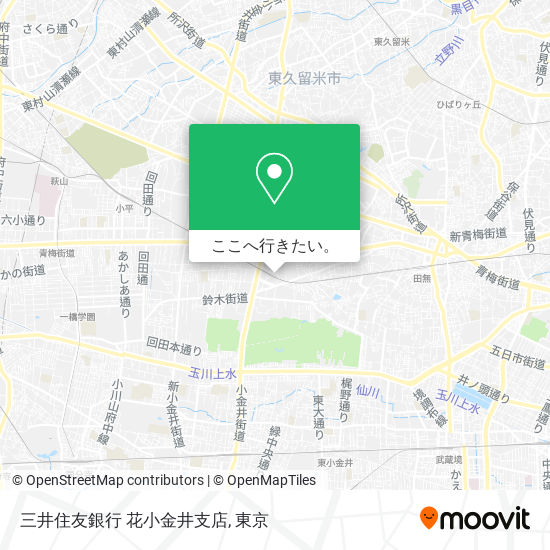 三井住友銀行 花小金井支店地図