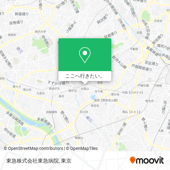 東急株式会社東急病院地図