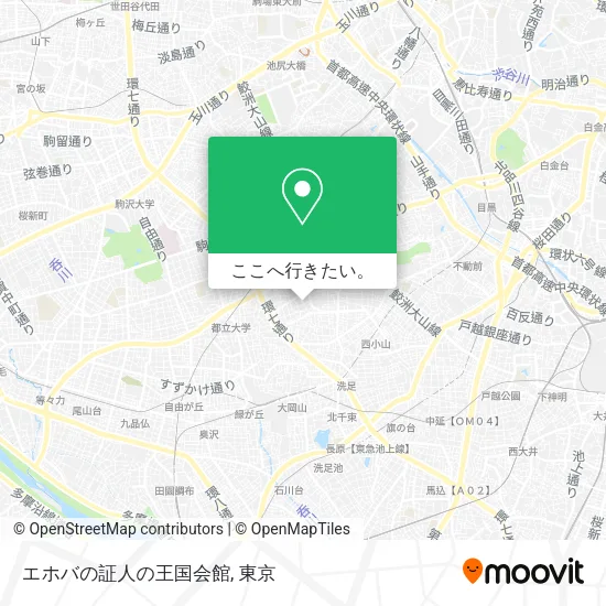 エホバの証人の王国会館地図