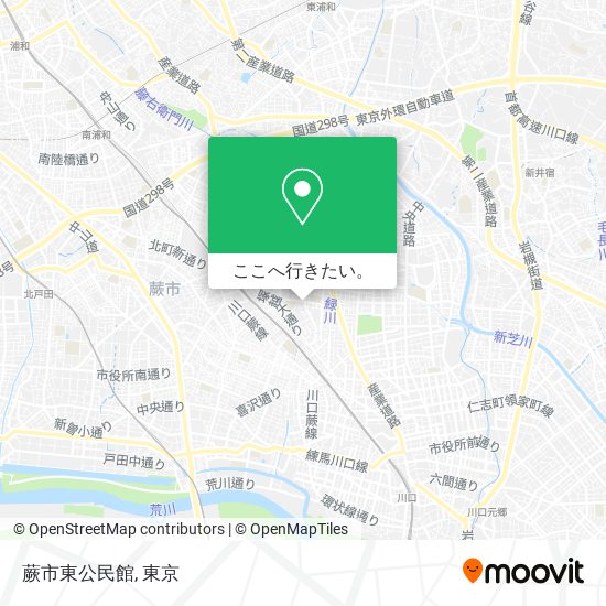蕨市東公民館地図