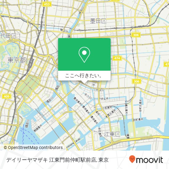 デイリーヤマザキ 江東門前仲町駅前店地図
