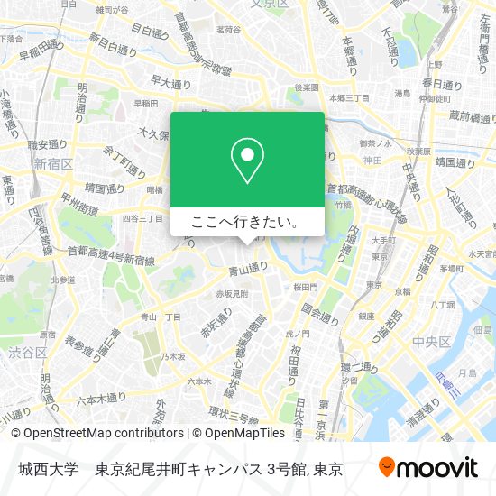 城西大学　東京紀尾井町キャンパス 3号館地図