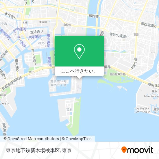 東京地下鉄新木場検車区地図