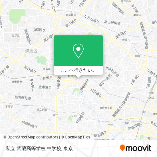 私立 武蔵高等学校 中学校地図