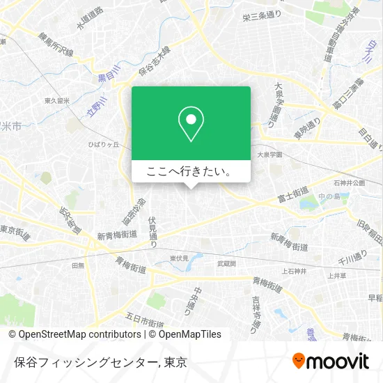 保谷フィッシングセンター地図