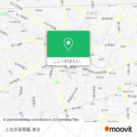 上北沢保育園地図