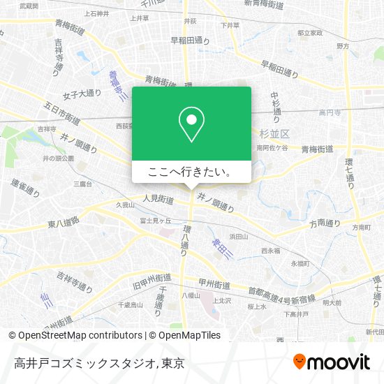 高井戸コズミックスタジオ地図