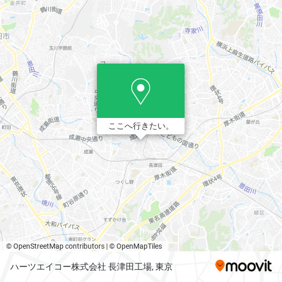 ハーツエイコー株式会社 長津田工場地図