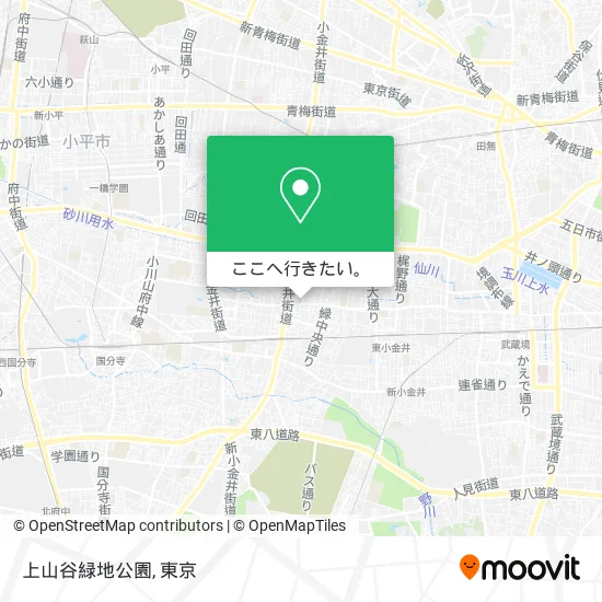 上山谷緑地公園地図