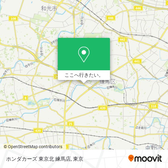 ホンダカーズ 東京北 練馬店地図