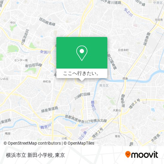 横浜市立 新田小学校地図