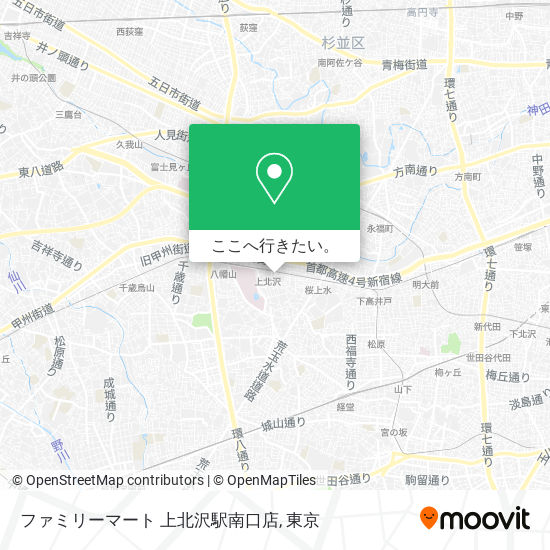 ファミリーマート 上北沢駅南口店地図