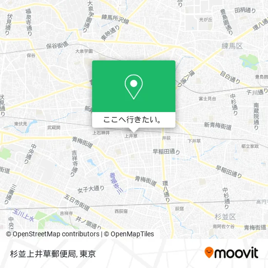 杉並上井草郵便局地図