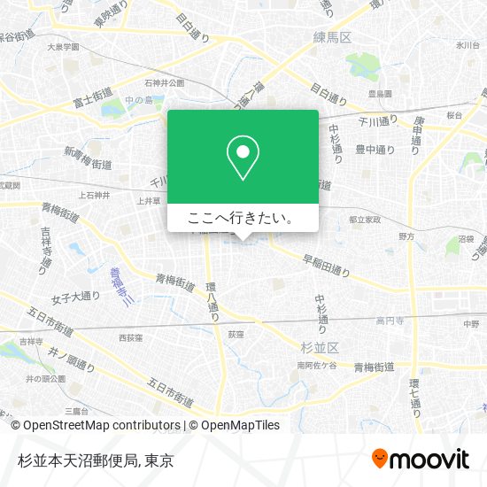 杉並本天沼郵便局地図