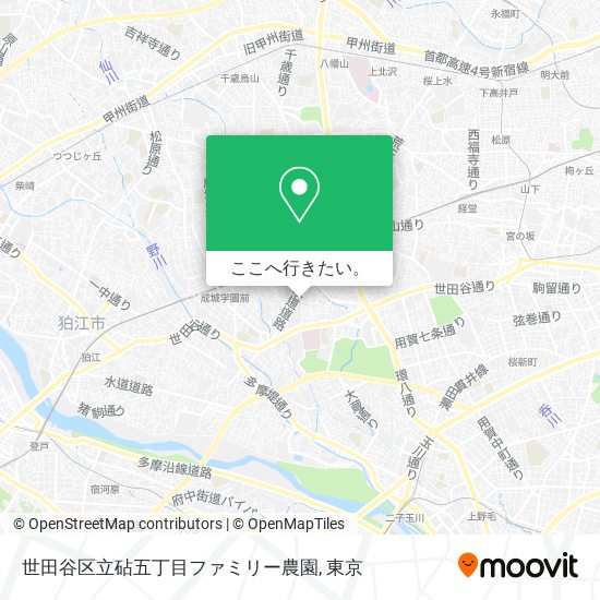 世田谷区立砧五丁目ファミリー農園地図