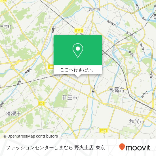 ファッションセンターしまむら 野火止店地図