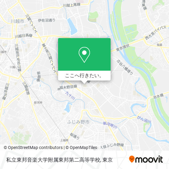 私立東邦音楽大学附属東邦第二高等学校地図