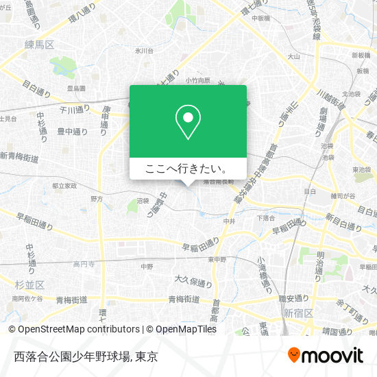 西落合公園少年野球場地図