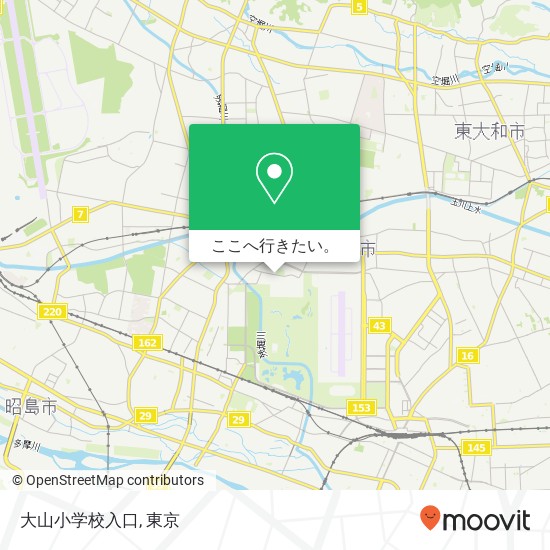 大山小学校入口地図