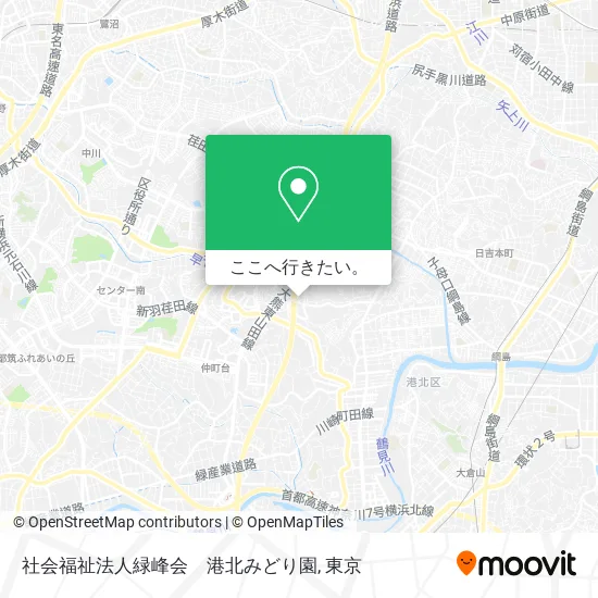社会福祉法人緑峰会　港北みどり園地図
