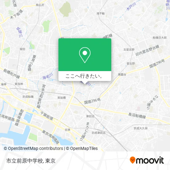 市立前原中学校地図