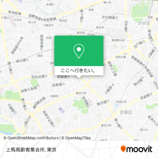 上馬高齢者集会所地図