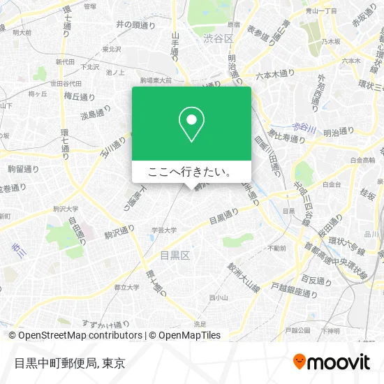 目黒中町郵便局地図