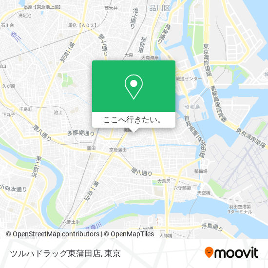 ツルハドラッグ東蒲田店地図