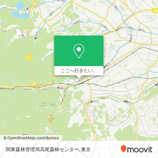 関東森林管理局高尾森林センター地図